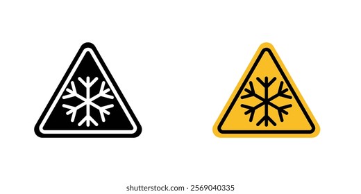 Cold warning signs vector graphic pack