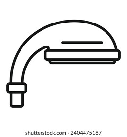Cold water head icon outline vector. Shower head. Sanitary spa hose