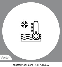 Cold water icon sign vector,Symbol, logo illustration for web and mobile