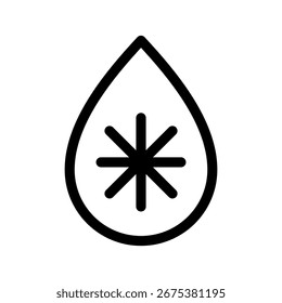 Ilustración de diseño de símbolo de Vector de ícono de agua fría
