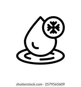 Cold Water Outline Icon. Cold Water Icon