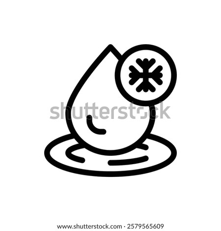 Cold Water Outline Icon. Cold Water Icon