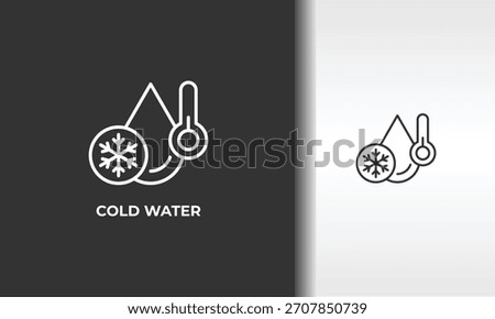Cold Water Vector, Icon Or Logo Sign Isolated Symbol Illustration