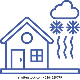 Cold Waves vector icon. Can be used for printing, mobile and web applications.