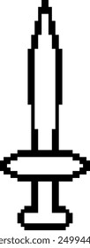 Kalte Waffe, uraltes Schwert im Pixelstil