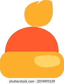 Cold weather hat, illustration, vector, on a white background.