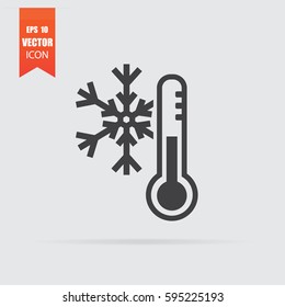 Cold weather icon in flat style isolated on grey background. For your design, logo. Vector illustration.