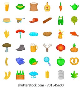 Cold weather icons set. Cartoon style of 36 cold weather vector icons for web isolated on white background