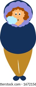 Cold weather, illustration, vector on white background.