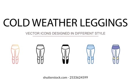 Diseño de ícono de leggings de Clima frío con fondo blanco