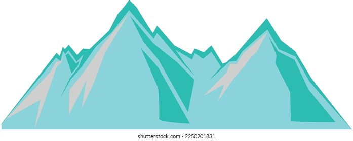 Cold Weather Mountain - (Editable file) - Vector Illustration