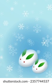 Fondo del Conejo de Nieve de Nieve en el Clima Frío