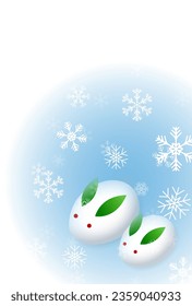 Fondo del Conejo de Nieve de Nieve en el Clima Frío