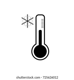 Cold weather thermometer icon