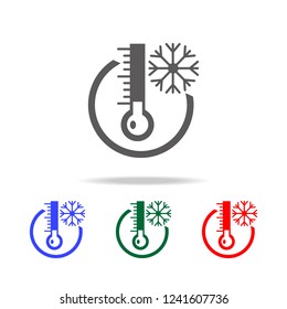 Cold weather thermometer icon. Elements of Christmas holidays in multi colored icons. Premium quality graphic design icon. Simple icon for websites, web design, mobile app