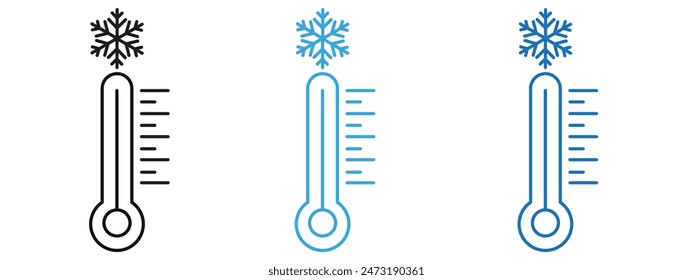 Icono de termómetro de Clima frío Ideal para aplicaciones de Clima y salud