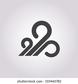 Cold Wind Icon Vector.