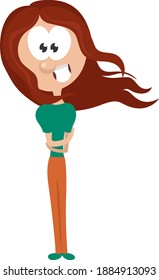 Cold wind,illustration,vector on white background