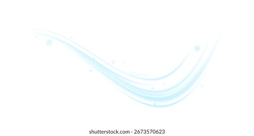 
 Cold winter air, snowflakes falling and a swirling effect. Christmas design PNG