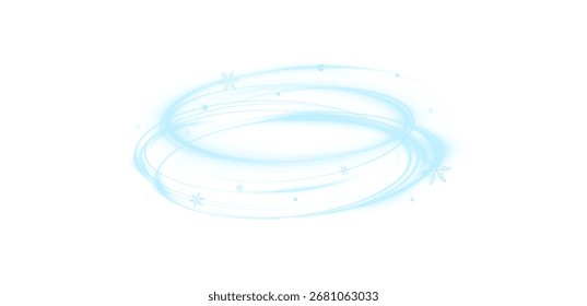  Cold winter air, snowflakes falling and a swirling effect. Christmas design PNG

