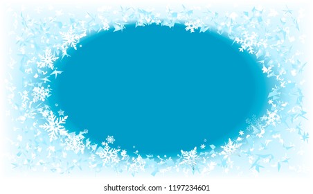 Cold winter background with frosted window