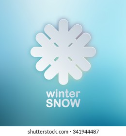 Cold winter christmas snowflake clean paper 3d