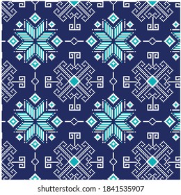 Cold Winter Snowflakes Songket Pattern Design