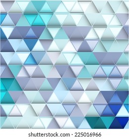 Cold Winter Triangular Background in Violet, Blue and White colors for various design and decorations. 