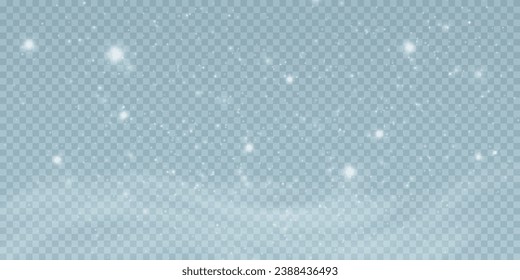  Kalter Winterwind, mit Schneesturm. Auf transparentem Hintergrund. Weihnachtsschneeeffekt.