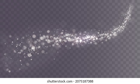 Cold winter wind texture. Holiday vector blizzard. Christmas effect of a cold blizzard. Vector PNG.