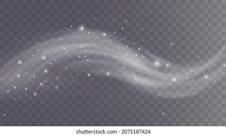 Cold winter wind texture. Holiday vector blizzard. Christmas effect of a cold blizzard. Vector PNG.