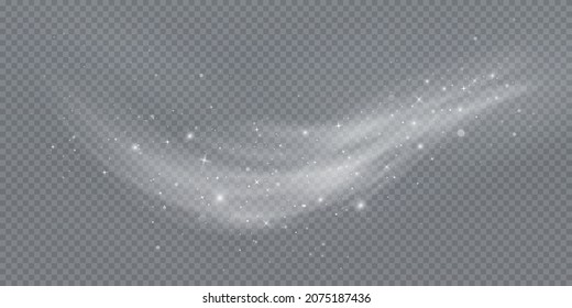 Cold winter wind texture. Holiday vector blizzard. Christmas effect of a cold blizzard. Vector PNG.