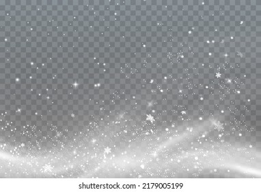 Frío de textura de viento de invierno. Blizzard vectorial de vacaciones. Efecto navideño de una ventisca fría. Vector PNG.	