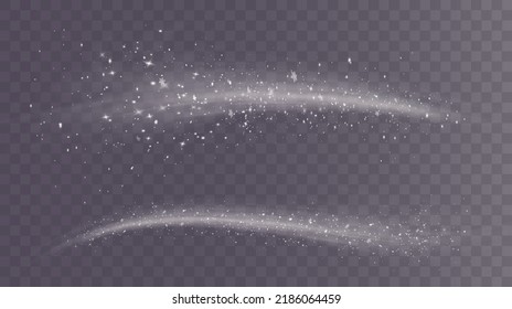 Cold winter wind texture. Holiday vector blizzard. Christmas effect of a cold blizzard. Vector PNG.