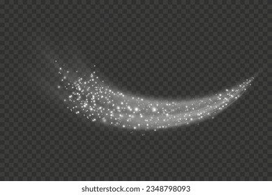 Cold winter wind texture. Holiday vector blizzard. Christmas effect of a cold blizzard. Vector PNG
