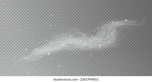 Cold winter wind texture. Holiday vector blizzard. Christmas effect of a cold blizzard. Vector PNG.	