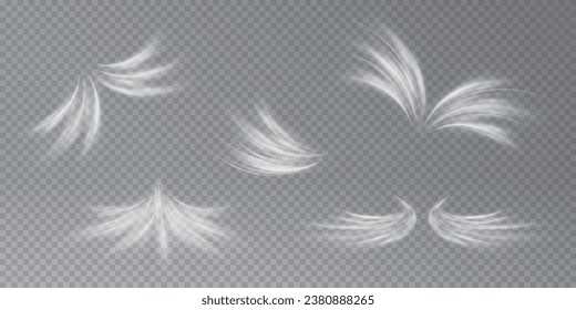 Cold winter wind texture. Holiday vector blizzard. Christmas effect of a cold blizzard. Vector png. Stream of fresh wind png. Imitation of the exit of cold air from the air conditioner.