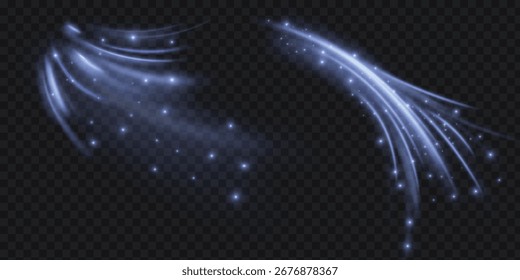 Textura de vento de inverno frio. Nevasca vetorial de feriado. Efeito de Natal de uma nevasca fria. PNG vetorial.