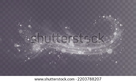 Cold winter wind texture. Holiday vector blizzard. Christmas effect of a cold blizzard. Vector PNG.