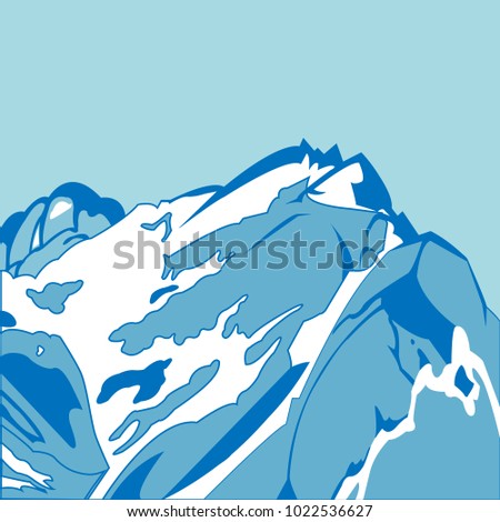 cold wite snow mountines