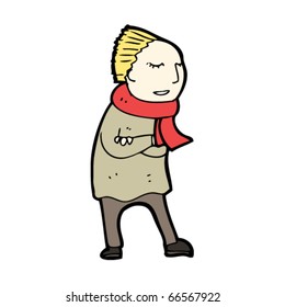 cold woman cartoon
