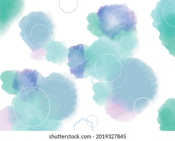 Cold-colored light gradation and circle background and wallpaper