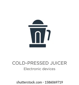 Cold-pressed juicer icon vector. Trendy flat cold-pressed juicer icon from electronic devices collection isolated on white background. Vector illustration can be used for web and mobile graphic 