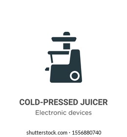 Cold-pressed juicer vector icon on white background. Flat vector cold-pressed juicer icon symbol sign from modern electronic devices collection for mobile concept and web apps design.