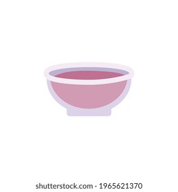 Colds symptoms composition with flat isolated image of glass cup with raspberry jam tea vector illustration