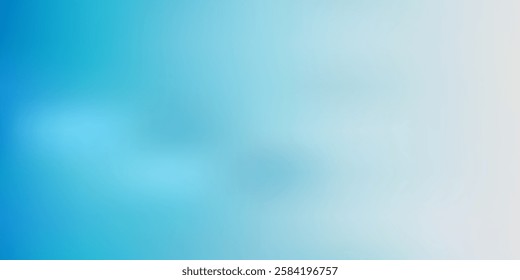 Cold-Toned Gradient From Cyan To White On Blue Background. Cold Blue Background Gradient Of White To Cyan. Pure Blue And White Tones Create Cold Gradient Backdrop For Digital Minimalism.