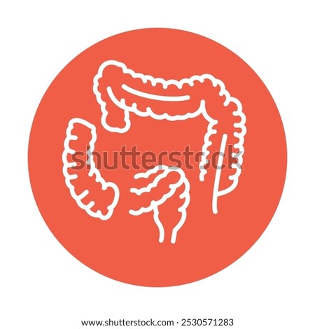 Colectomy black line icon. Operations on the abdominal cavity. Vector isolated element. 