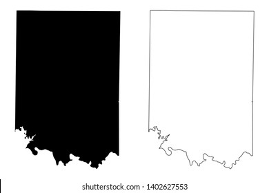 Coleman County, Texas (Counties in Texas, United States of America,USA, U.S., US) map vector illustration, scribble sketch Coleman map svg