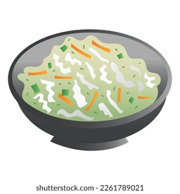 Elemento de diseño decorativo de la ensalada Coleslaw para sitio web, presentación, volante, folleto, impresión, aplicación. estilo de ilustración