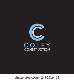 The Coley Construction logo with the CC initials icon is blue on a white background